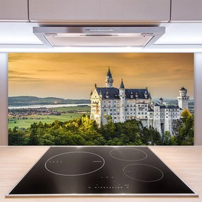 Panel Szklany do Kuchni Majestatyczny Pałac W Górach