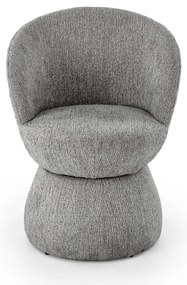 Krzesło tapicerowane, obrotowe szare, popiel K581
