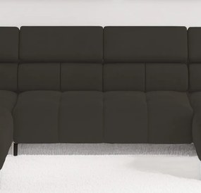 Narożnik PLAZA XL Lewostronny Elektryczna regulacja Tkanina SOLAR 28 WERSAL