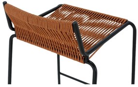 Metalowy hoker w kolorze terakoty (wysokość siedziska 65 cm) Emily – Marckeric