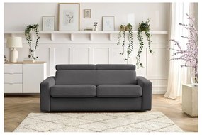 Ciemnoszara rozkładana sofa 215 cm Monaco – Bobochic Paris
