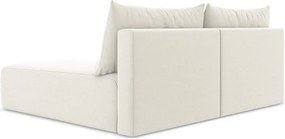 Kremowy aksamitny rozkładany/ze schowkiem narożnik (prawostronny/z szezlongiem) Kalena – Makamii