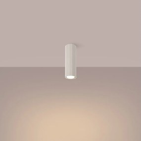 Lampa sufitowa minimalistyczny Gloow, aluminium - 1 źródło światła 3000K - L.6.5 x H.20 cm - beżowy