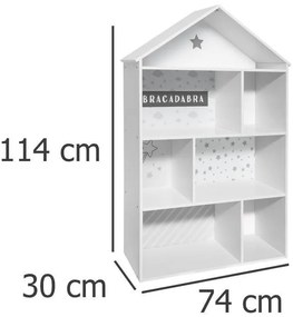 Regał na zabawki DOMEK, wys. 114 cm