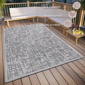 Szary dywan odpowiedni na zewnątrz 63x120 cm Clyde Telu – Hanse Home