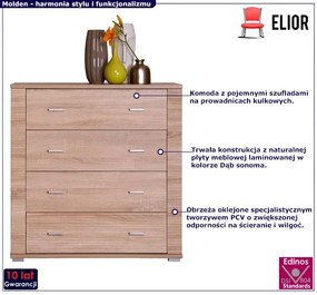 Komoda z 4 szufladami Silva