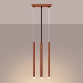Lampa wisząca PASTELO 3 ochra czerwona SOLLUX  LIGHTING