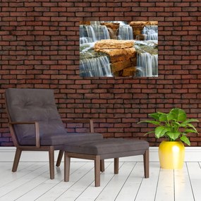 Obraz na szkle wodospadu (70x50 cm)