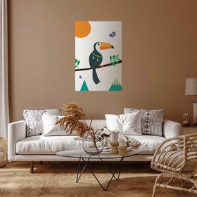 Plakat Tukan i motyle 60x90 cm bez ramy bez marginesu ARTGEIST B