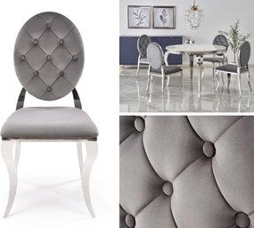 Stylizowane krzesło z pikowaniem K555 Halmar