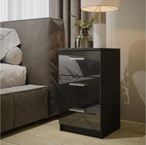 Stolik nocny czarny 35.5x37.6x66 irma