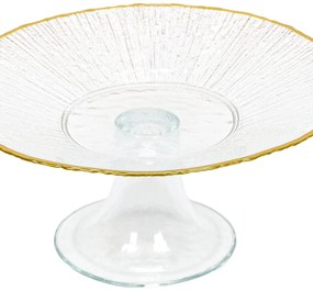 Patera na ciasto ze złotą obwódką DATURA, 21 cm