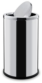 Kosz do biura na śmieci z obrotową pokrywą, 18 l, nierdzewny błyszczący