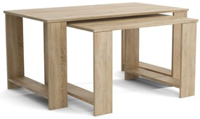 Stoliki kawowe ZESTAW STOLIKÓW 90+65cm MORI Dąb Sonoma