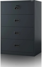 Szafa kartotekowa metalowa antracytowa: SARA XL V4, 900 x 1320 x 600 mm