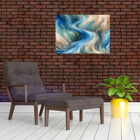 Obraz na szkle - Abstrakcyjny nurt (70x50 cm)