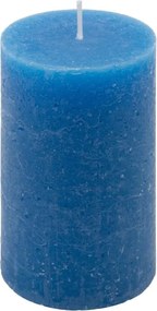 Zestaw świec rustykalnych, 11,5 cm, Ø 6,8 cm, niebieskie 6