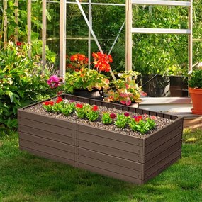 Prosperplast Podwyższona grządka WOODY 149x75,6x25cm, brązowa