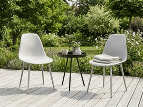 Zestaw 2 szt. plastikowych krzeseł OSAKA, białe