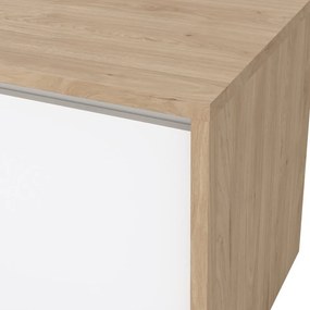 Biało-naturalna szafka pod TV w dekorze dębu 179x52x48 cm Next – Tvilum
