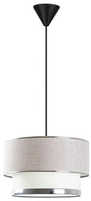 Lampa wisząca Cake - jasnoszara, srebrna