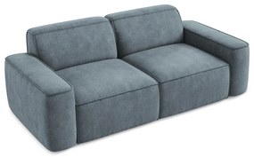 Szaroniebieska sofa z tkaniny szenilowej 204 cm Omao – Makamii