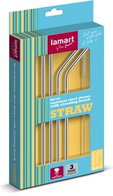 Lamart LT7052 5-częściowy zestaw słomek ze stalinierdzewnej Straw