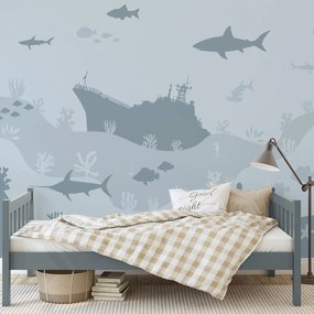 Fototapeta - Sea World, niebieski (196x136 cm)
