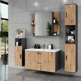 Zestaw mebli łazienkowych antracyt 100x44.6x57 irma