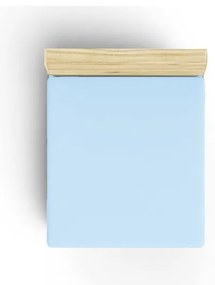Jasnoniebieskie bawełniane prześcieradło z gumką 140x200 cm – Mijolnir