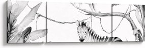 Obraz - Akwarelowa dżungla (170x50 cm)