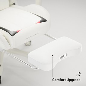 Fotel gamingowy Diablo X-Ray 2.0 Normal Size, biało-czarny