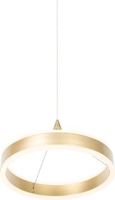 Lampa wisząca mosiężna 30 cm z LED 3-stopniowy ściemniacz - Lyani