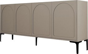 Komoda – 180 x 79 x 35 cm – Atlas i Czarny – Płyta wiórowa