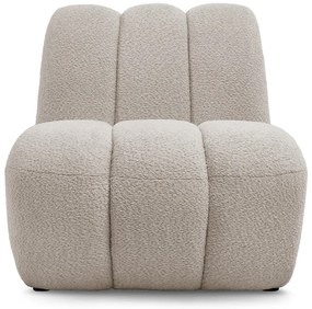 Beżowy fotel z materiału bouclé Janissaire – Bobochic Paris