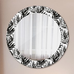 Lustro z nadrukiem dekoracyjne okrągłe Monstera