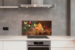 Szklany Panel Piernikowe Serce i Bombki