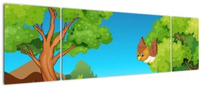 Obraz - Wesołe sówki (170x50 cm)