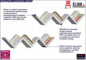 Zestaw Dwóch Białych Półek Wiszących D3-H70
