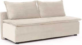 Kanapa rozkładana Firioza z pojemnikiem - ecru plusz Tilia 03