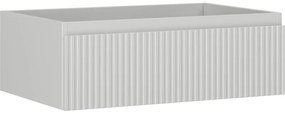 Mexen Rivel szafka łazienkowa podumywalkowa 70 cm, 1 szuflada, ryflowana , szara mat - 91A20-07023-1-BF62