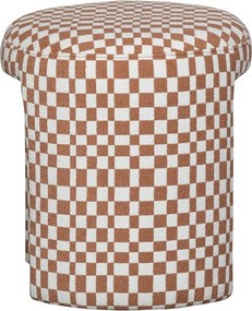 Pomarańczowy tapicerowany stołek Charlie – WOOOD