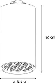 Nowoczesny reflektor w kolorze ciemnego brązu do 1-fazowego systemu oświetlenia szynowego GU10 50mm - Iconic Ruby Honey