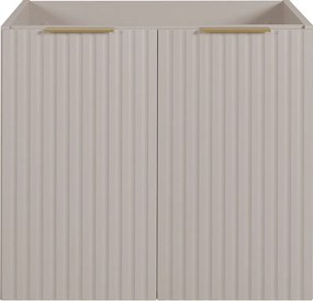 Szafka łazienkowa z drzwiami, Kaszmir + złoty uchwyt, 60 x 57 x 46 cm