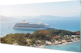 Szkło do Kuchni na Ścianę Statek przy Wyspie w Górach