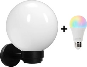 Brilagi-LED RGBW zewnętrzny kinkiet HARBOR 1xE27/9W/230V IP33 czarny/biały