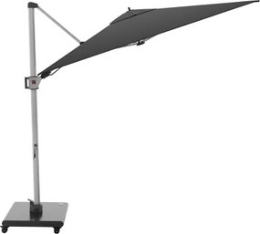 HYPERION 330 x 240 cm – luksusowy, huśtawkowy parasol ogrodowy z bocznym drążkiem : Kolor parasola - Ciemnoszary