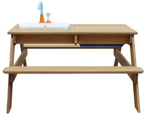 Axi stół piknikowy emily z ławką i umywalką na baterie oraz pojemnikami na wodę/piasek