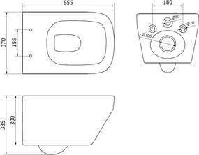 Mexen Riva miska wc Rimless Tornado z deską wolnoopadającą slim, duroplast, biała połysk - 30630200T