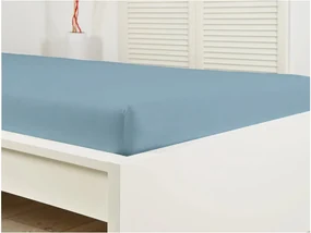 PrzytulneMieszkanie.pl Nieprzemakalne prześcieradło do dziecięcego łóżeczka JERSEY 60x120 cm jasnoniebieskie